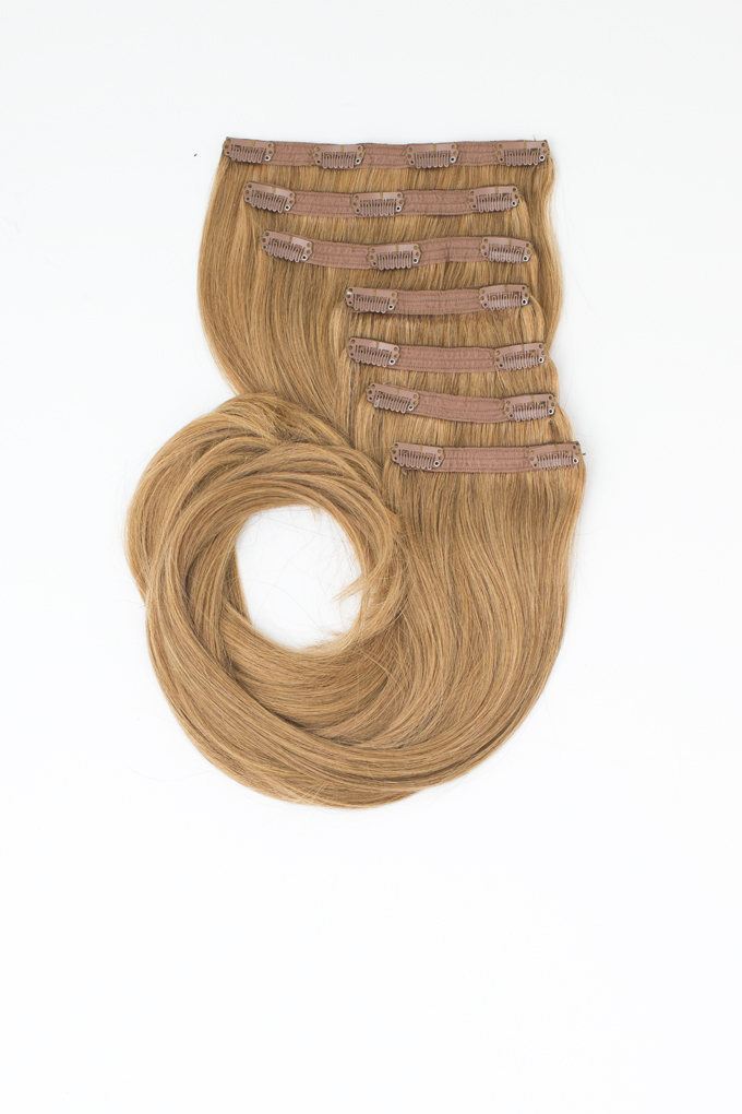 Caramel Blonde 27 Estelles Secret 16 Inch Color 27 120g Triple Wefted Clip In Hair Extensions