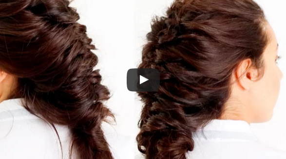 easy faux fishtail braid hairstyl